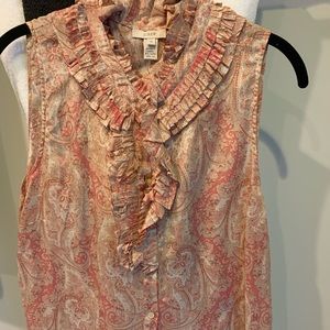 J Crew Paisley Silk Blouse